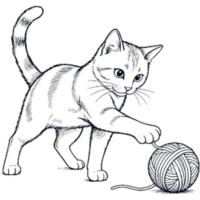 Cat batting yarn